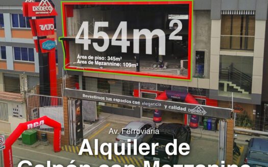 Alquiler de galpón con mezzanine en primer piso – Av. Ferroviaria – Excelente ubicación comercial