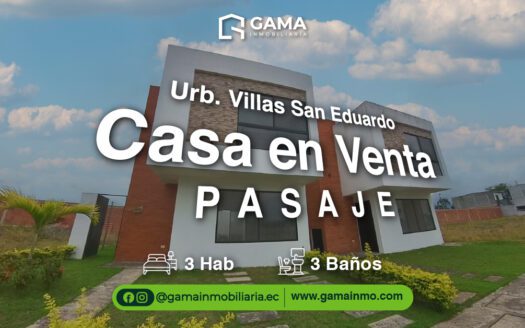 Casa Moderna en Urbanización Privada – Vía Pasaje a Buenavista