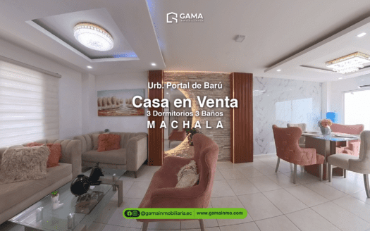 VENTA DE PROPIEDAD EN URB. PORTAL DE BARÚ, MACHALA