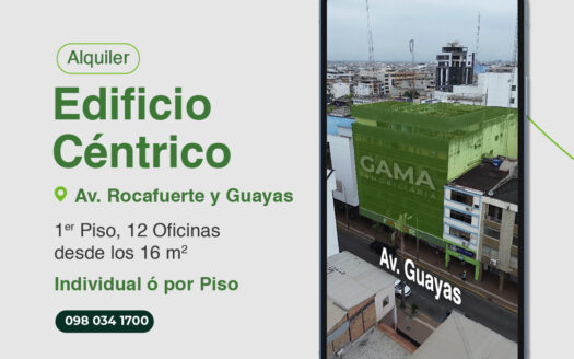 Alquiler de oficinas o piso completo en zona Bancaria – Machala 🏢