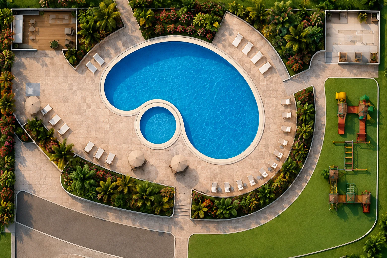 Casa club y piscina — Urbanización Reina del Cisne