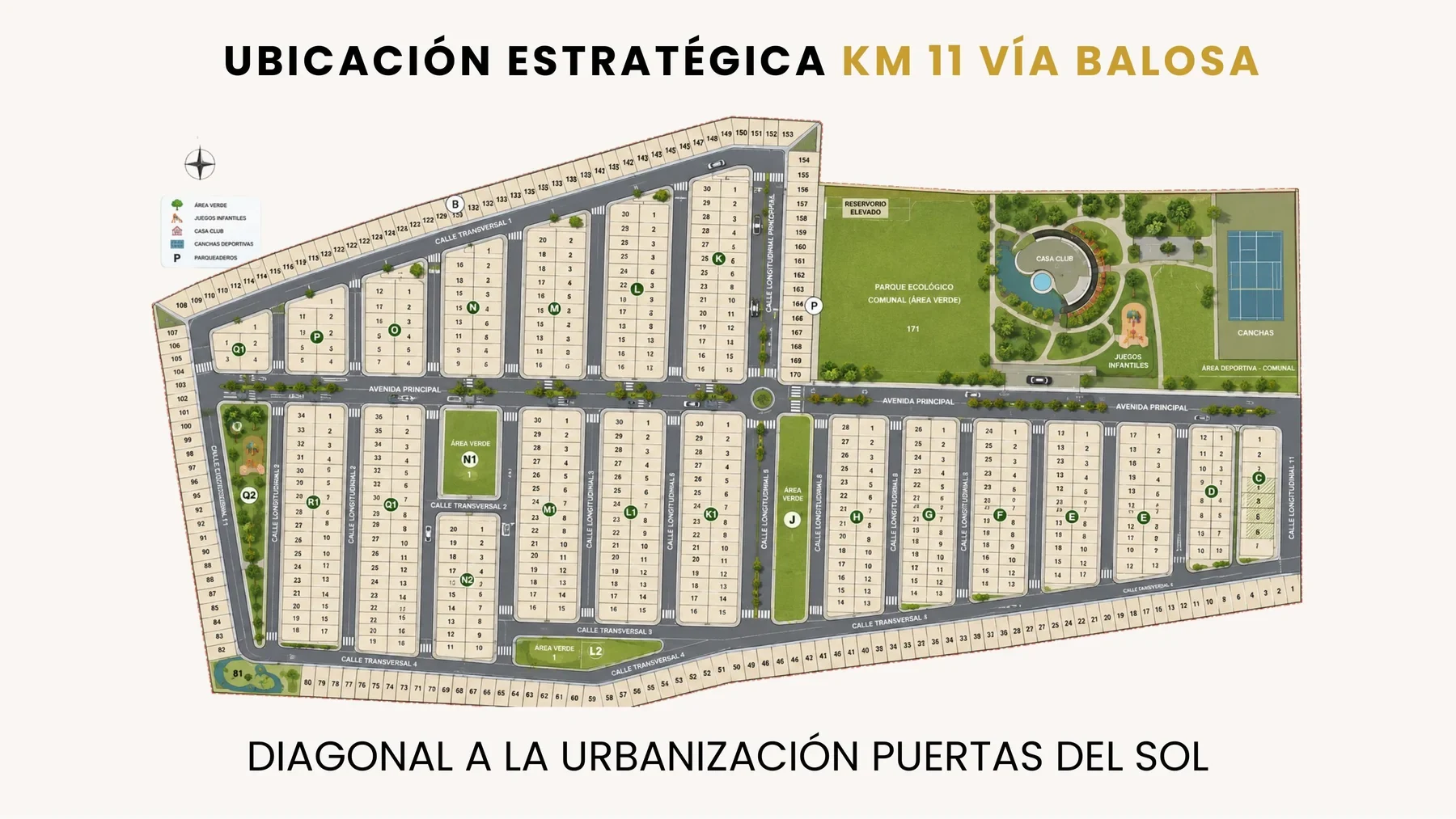 Plano general de la Urbanización Reina del Cisne